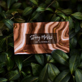 グラムモダンシック金ゴールド抽象芸術瑪瑙パターン 名刺