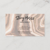 グラムモダンシック金ゴールド抽象芸術瑪瑙パターン 名刺 (裏面)