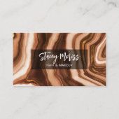 グラムモダンシック金ゴールド抽象芸術瑪瑙パターン 名刺 (正面)