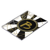 グラムモダンデコ白黒金ゴールドガーリーユニーク ノートブック (左側)