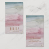 グラムモダンドリーミー水カラー金ゴールドエレガントシック 名刺 (正面/裏面)