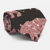 グラムモダンバラ金ゴールドグリッターリストライプのノス ネクタイ (ロール)