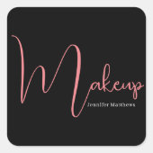 グラムモダンピンクのネオン美しい技術者マニキュラー スクエアシール (正面)