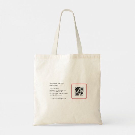 グラムモダンピンクのネオン美しい技術者マニキュラー トートバッグ (裏面)