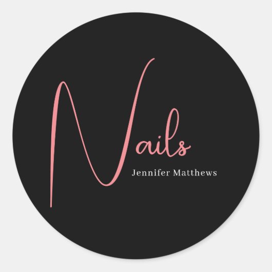 グラムモダンピンクのネオン美しい技術者マニキュラー ラウンドシール (正面)