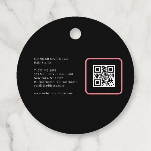 グラムモダンピンクのネオン髪のテクニシャン真似主義者 フェイバータグ (裏面)