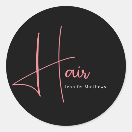 グラムモダンピンクのネオン髪のテクニシャン真似主義者 ラウンドシール (正面)