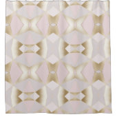 グラムモダンピンク金ゴールド万華鏡のように千変万化するパターン幾何学模様 シャワーカーテン (正面)