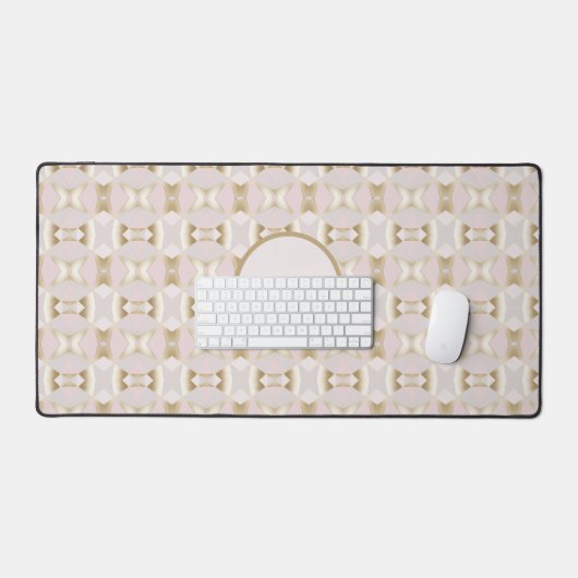 グラムモダンピンク金ゴールド万華鏡のように千変万化するパターン幾何学模様 デスクマット (キーボード&マウス)