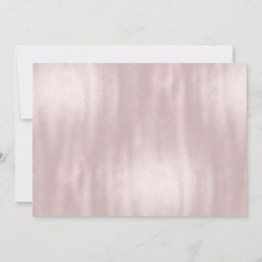 グラムモダンブライダルシャワーシルバーグレーピンクハート 招待状 (裏面)