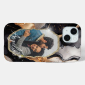 グラムモダンブラックと金ゴールド名と写真 Case-Mate iPhoneケース (裏面 (横))