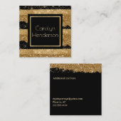 グラムモダンブラックと金ゴールド名刺 スクエア名刺 (正面/裏面)