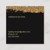 グラムモダンブラックと金ゴールド名刺 スクエア名刺 (裏面)