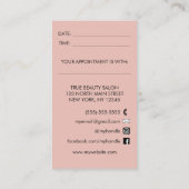 グラムモダンブラックバラ金ゴールドグリッタータイポグラフィ 予約カード (裏面)