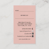 グラムモダンブラックバラ金ゴールドグリッタータイポグラフィ 紹介カード (裏面)