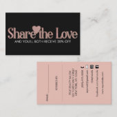 グラムモダンブラックバラ金ゴールドグリッタータイポグラフィ 紹介カード (正面/裏面)