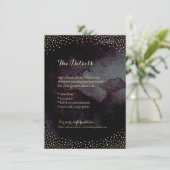 グラムモダンブラックフェイク金ゴールドグリッター詳細カード エンクロージャーカード (スタンド正面)