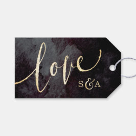 グラムモダンブラックフェイク金ゴールド書道 ギフトタグ