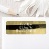 グラムモダンブラック&金ゴールドストロ絵を描ークストライプ ラベル (インサイチュ)