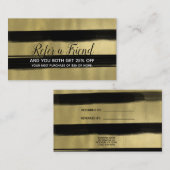 グラムモダンブラック&金ゴールドブラシ友達を参照 紹介カード (正面/裏面)