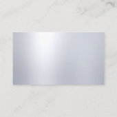 グラムモダンプレインエレガントハンドスクリプトシルバールック 名刺 (裏面)