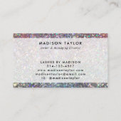 グラムモダンホログラフィックグリッタースパークルモノグラム 名刺 (裏面)