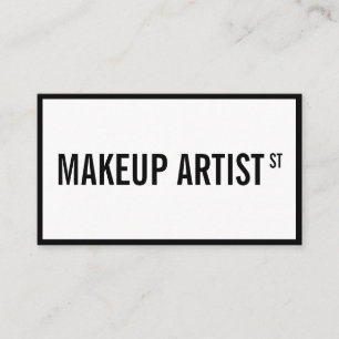 グラムモダンホワイト黒通りのサインメイクアップアーティスト 名刺