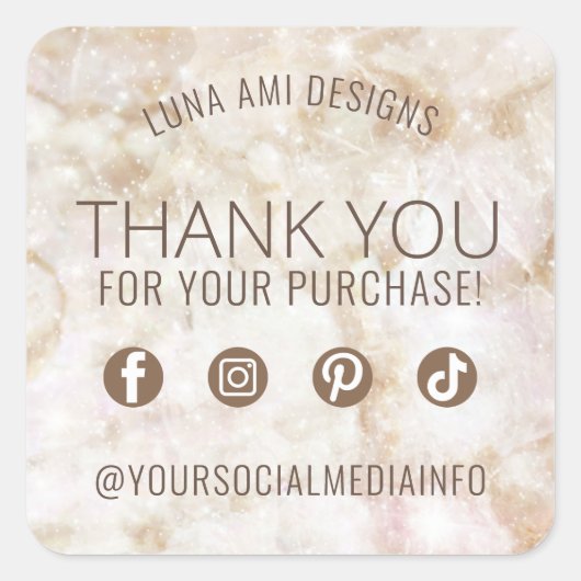 グラムモダンミニマルエレガントラグジュアリーサンキュー スクエアシール (正面)