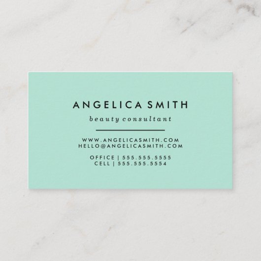 グラムモダンミント金ゴールド幾何学的ギリシャ鍵パターン 名刺 (裏面)