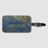 グラムモダンラグジュアリースタイリッシュ抽象芸術グリッター ラゲッジタグ (正面横)