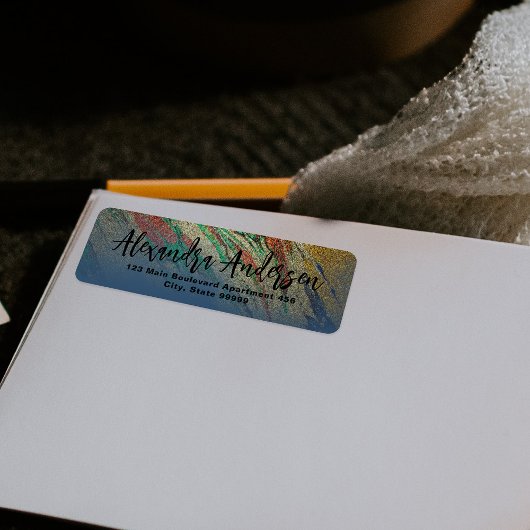 グラムモダンラグジュアリースタイリッシュ抽象芸術グリッター ラベル