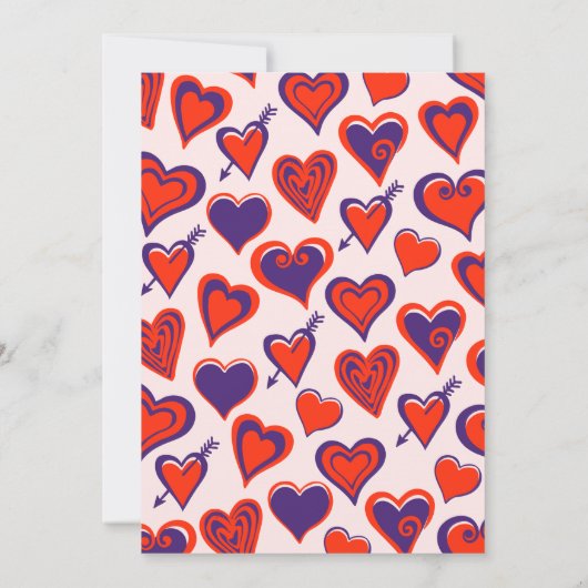 グラムモダンレッドピンクハート37歳 招待状 (裏面)