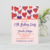 グラムモダンレッドピンクハート59歳 招待状 (スタンド正面)