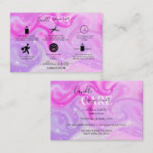 グラムモダン虹色スパークルキャンドル気に 名刺 (正面/裏面)