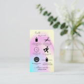 グラムモダン虹色スパークルキャンドル気に 名刺 (スタンド正面)