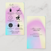 グラムモダン虹色スパークルキャンドル気に 名刺 (正面/裏面)