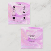 グラムモダン虹色スパークルジュエリー気にスクー スクエア名刺 (正面/裏面)