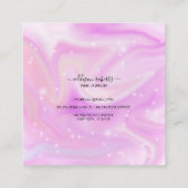 グラムモダン虹色スパークルジュエリー気にスクー スクエア名刺 (裏面)