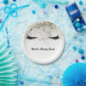 グラムモダン金ゴールドシルバーブラックまつ毛美しい ペーパープレート (パーティー)