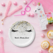 グラムモダン金ゴールドシルバーブラックまつ毛美しい ペーパープレート (パーティー)