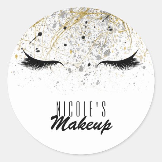グラムモダン金ゴールドシルバーブラックまつ毛美しい ラウンドシール (正面)