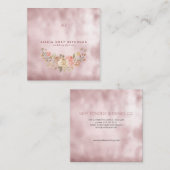 グラムモノグラムバラ金ゴールドフローラウェディングプランナー スクエア名刺 (正面/裏面)