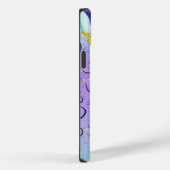 グラムモノグラムM金ゴールド紫ファンタジー雨滴 Case-Mate iPhoneケース (裏面 / 右)