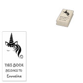 グラムユニコーンパーソナライズされたブックスタンプ蔵書票 ラバースタンプ (押印)