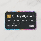 グラムユニークグリッタークレジットカードスタイル美容師 ロイヤリティカード (正面)
