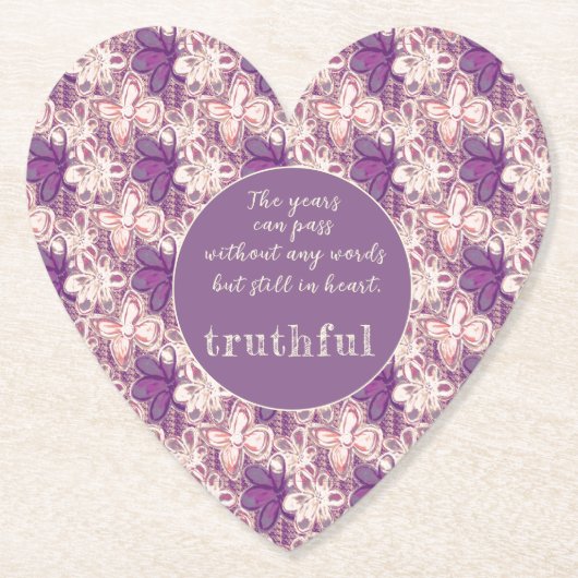 グラムユニーク/パープルフローラ ペーパーコースター (正面)