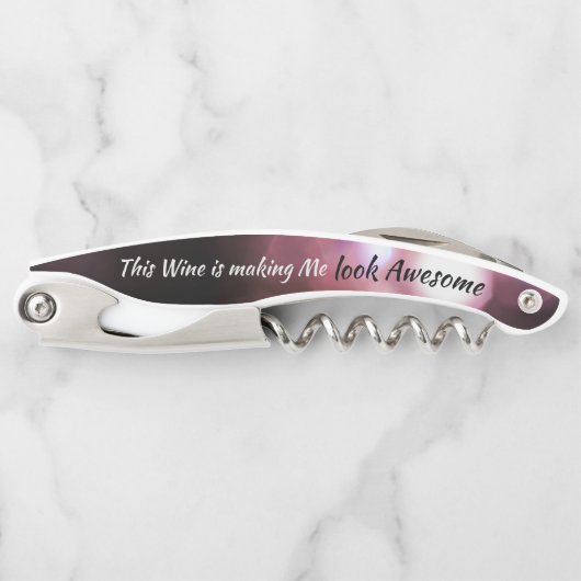 グラムユーモアのあるワインメイキング私を見る素晴らしバラ ソムリエナイフ (正面)