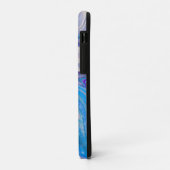 グラムライトブルーパープルシルバーグリッター大理石 Case-Mate iPhoneケース (裏面/左)