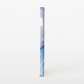 グラムライトブルーパープルシルバーグリッター大理石 SAMSUNG GALAXYケース (右側)