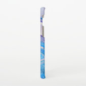 グラムライトブルーパープルシルバーグリッター大理石 SAMSUNG GALAXYケース (左側)